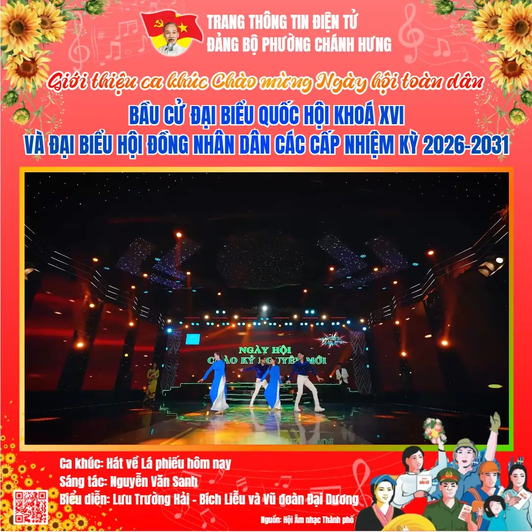 Ca khúc “Hát Về Lá Phiếu Hôm Nay” – Sáng tác: Nguyễn Văn Sanh – Biểu diễn: Lưu Trường Hải – Bích Liễu