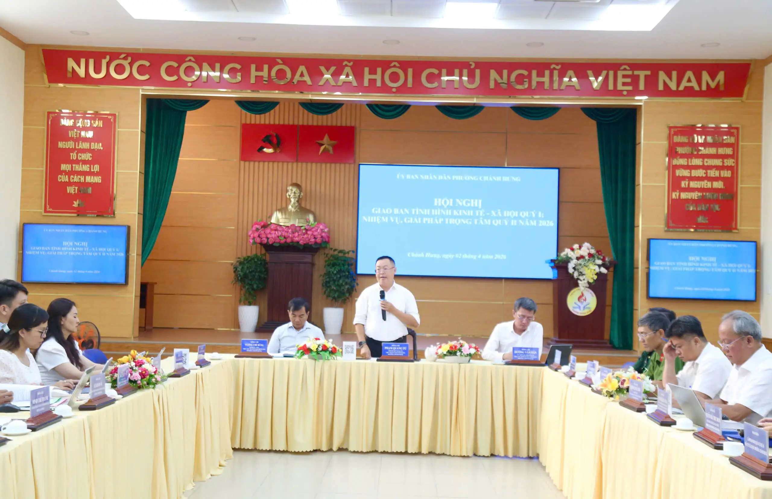 Phường Chánh Hưng tổ chức hội nghị giao ban tình hình kinh tế – xã hội quý I năm 2026